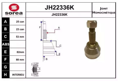 Шарнирный комплект SERA JH22336K