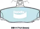 Комплект тормозных колодок BENDIX-AU DB1171 GCT