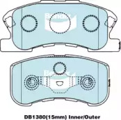 Комплект тормозных колодок BENDIX-AU DB1380 GCT