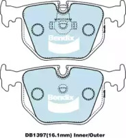 Комплект тормозных колодок BENDIX-AU DB1397 GCT