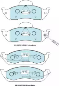 Комплект тормозных колодок BENDIX-AU DB1406 HD