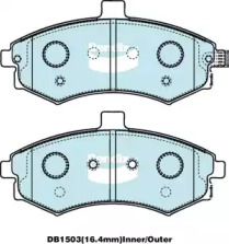 Комплект тормозных колодок BENDIX-AU DB1503 GCT