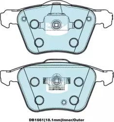 Комплект тормозных колодок BENDIX-AU DB1661 -4WD