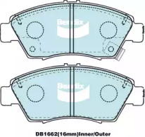 Комплект тормозных колодок BENDIX-AU DB1662 GCT