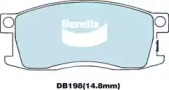 Комплект тормозных колодок BENDIX-AU DB198 GCT