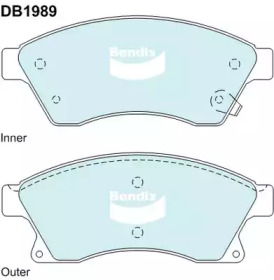 Комплект тормозных колодок BENDIX-AU DB1989 GCT