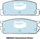 Комплект тормозных колодок BENDIX-AU DB262 GCT