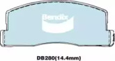 Комплект тормозных колодок BENDIX-AU DB280 GCT