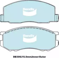 Комплект тормозных колодок BENDIX-AU DB306 HD