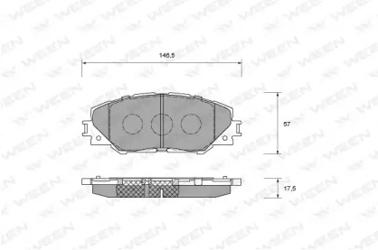 Комплект тормозных колодок WEEN 151-0022