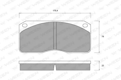 Комплект тормозных колодок WEEN 151-1042