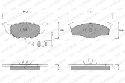 Комплект тормозных колодок WEEN 151-1144