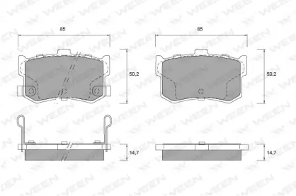Комплект тормозных колодок WEEN 151-1185