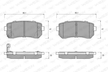 Комплект тормозных колодок WEEN 151-1188