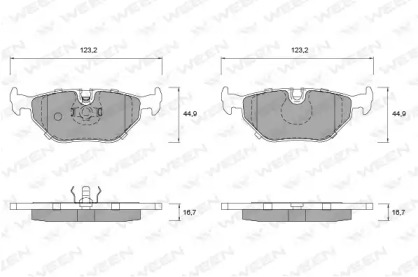Комплект тормозных колодок WEEN 151-1200