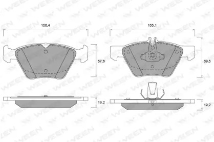 Комплект тормозных колодок WEEN 151-1300