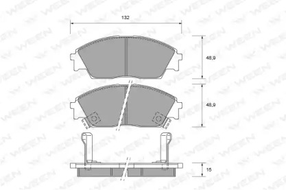 Комплект тормозных колодок WEEN 151-1425