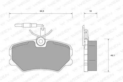 Комплект тормозных колодок WEEN 151-1439