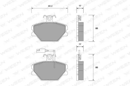 Комплект тормозных колодок WEEN 151-1460