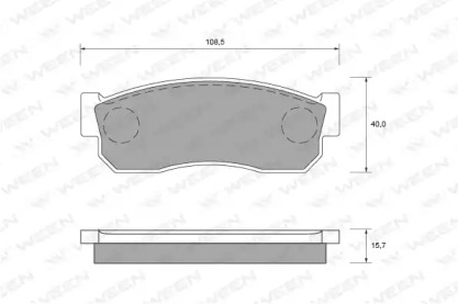 Комплект тормозных колодок WEEN 151-1537