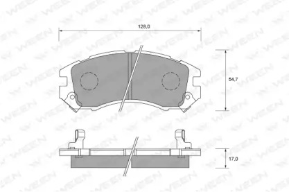 Комплект тормозных колодок WEEN 151-1538