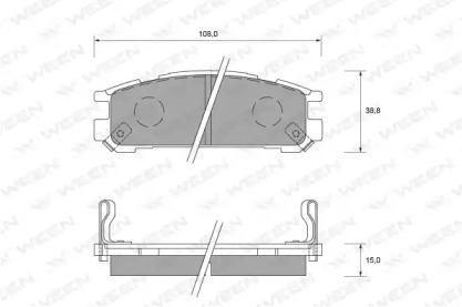 Комплект тормозных колодок WEEN 151-1539