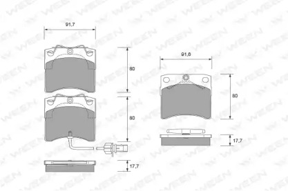 Комплект тормозных колодок WEEN 151-1820