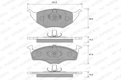 Комплект тормозных колодок WEEN 151-1825