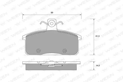 Комплект тормозных колодок WEEN 151-2196