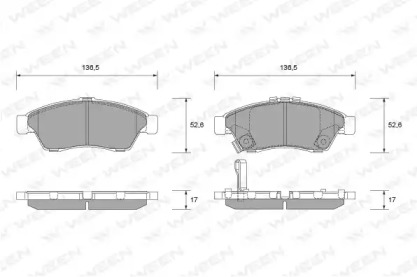 Комплект тормозных колодок WEEN 151-2263