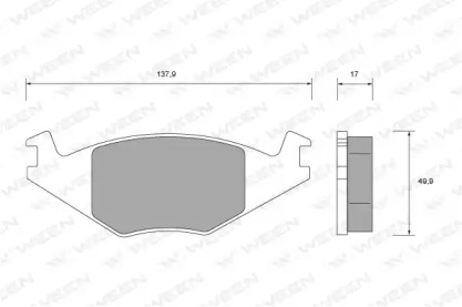 Комплект тормозных колодок WEEN 151-2494