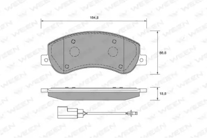 Комплект тормозных колодок WEEN 151-2656