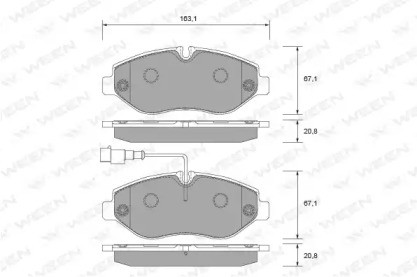 Комплект тормозных колодок WEEN 151-2714