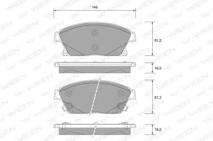 Комплект тормозных колодок WEEN 151-2730