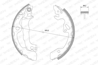 Комлект тормозных накладок WEEN 152-2008