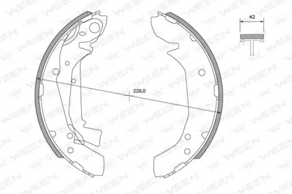 Комлект тормозных накладок WEEN 152-2022