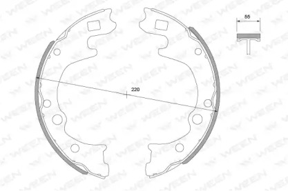 Комлект тормозных накладок WEEN 152-2029
