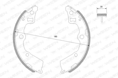 Комлект тормозных накладок WEEN 152-2030