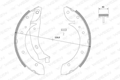 Комлект тормозных накладок WEEN 152-2037