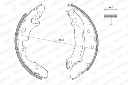 Комлект тормозных накладок WEEN 152-2043