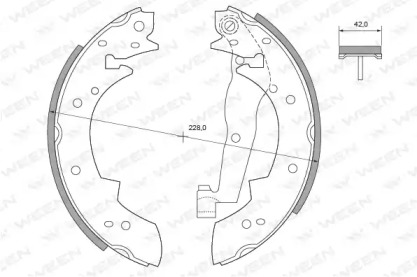 Комлект тормозных накладок WEEN 152-2200