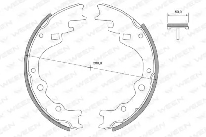 Комлект тормозных накладок WEEN 152-2287