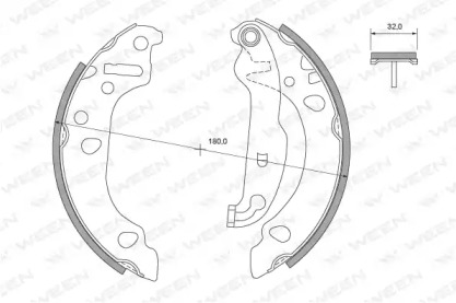 Комлект тормозных накладок WEEN 152-2351