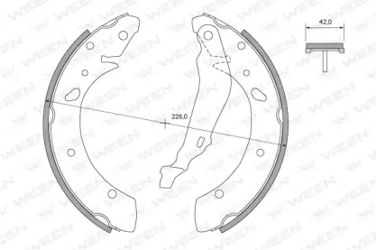 Комлект тормозных накладок WEEN 152-2417