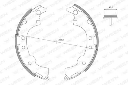 Комлект тормозных накладок WEEN 152-2425