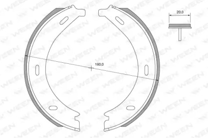 Комлект тормозных накладок WEEN 152-2443