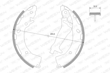 Комлект тормозных накладок WEEN 152-2501