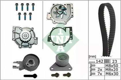 Комплект водяного насоса / зубчатого ремня WILMINK GROUP WG1710043