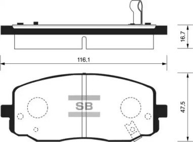 Комплект тормозных колодок FI.BA FBP1172