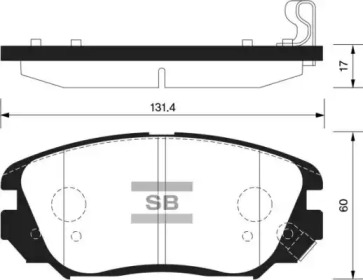 Комплект тормозных колодок FI.BA FBP1402